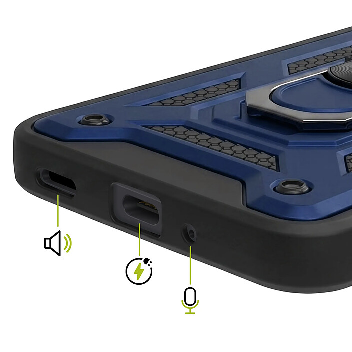 Acheter Mayaxess Coque pour Galaxy A27 avec Anneau Magnétique Rotatif et Cache Caméra Coulissant Bleu nuit