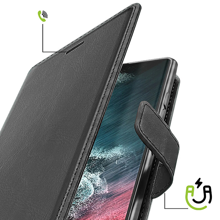 Avis Mayaxess Etui Portefeuille pour Galaxy S22 Ultra avec Dragonne et Support Vidéo Noir