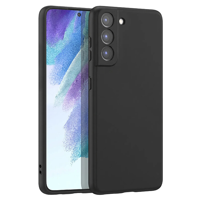 Mayaxess Coque pour Galaxy S21 FE 5G en Silicone Souple avec Bords Surélevés Noir