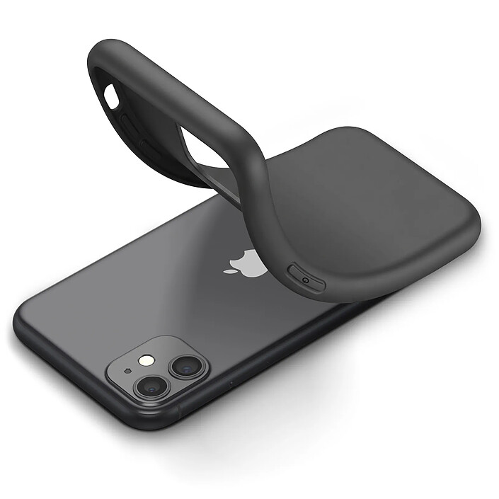 Mayaxess Coque pour iPhone 11 en Silicone Souple Protection Sobre et Antichoc Noir pas cher