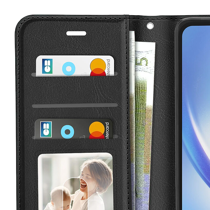 Mayaxess Etui Portefeuille pour Galaxy A34 5G avec Dragonne et Support Vidéo Noir pas cher