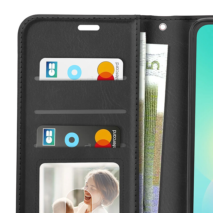 Mayaxess Etui Portefeuille pour Galaxy A27 avec Dragonne et Support Vidéo Noir pas cher