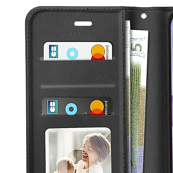 Mayaxess Etui Portefeuille pour Honor 600 avec Dragonne et Support Vidéo Noir pas cher