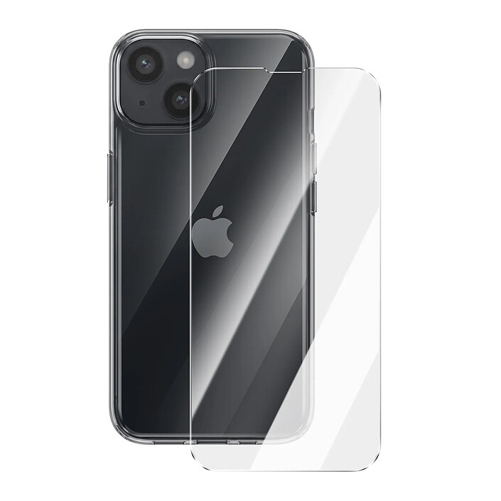 Mayaxess Pack Coque et Verre Trempé pour iPhone 13 Protection Intégrale Antichoc Transparent