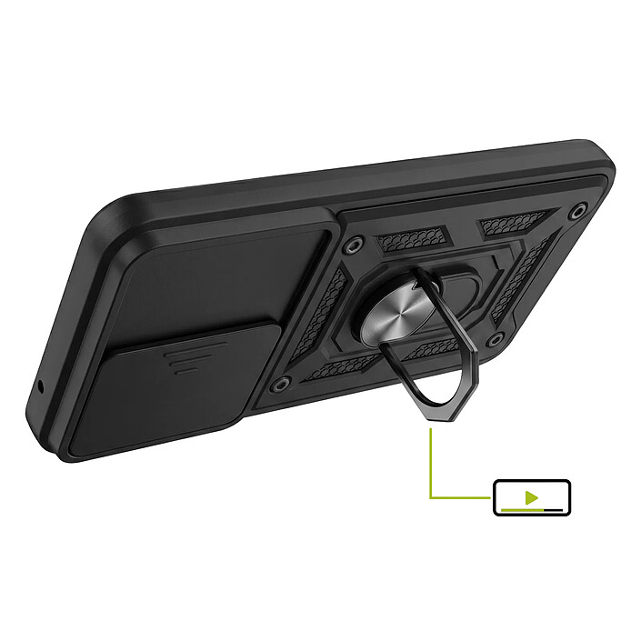 Avis Mayaxess Coque pour Galaxy A53 5G avec Cache Objectif Coulissant et Anneau Magnétique Noir