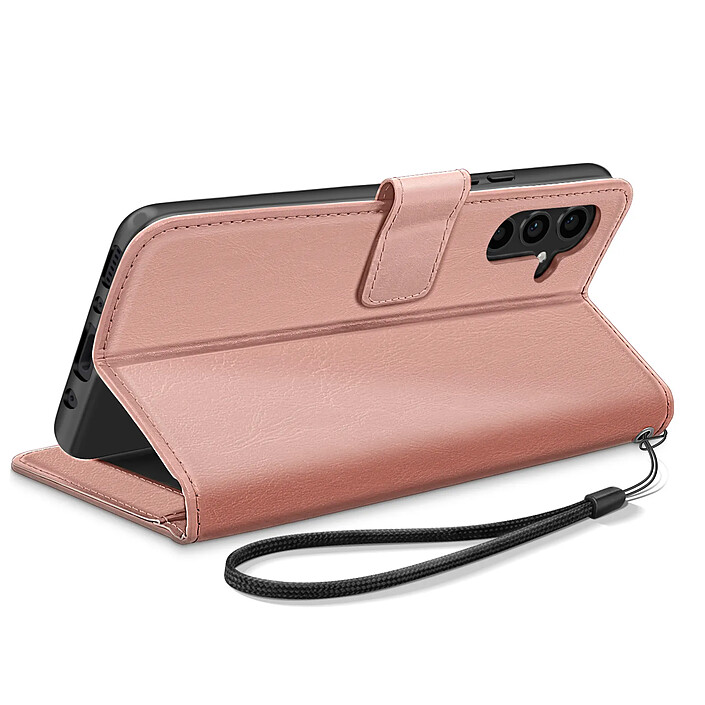 Acheter Mayaxess Étui Portefeuille pour Samsung Galaxy A34 5G avec Dragonne et Support Vidéo Rose gold