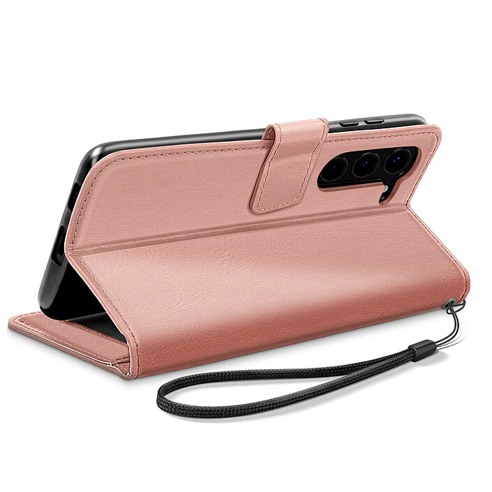 Acheter Mayaxess Étui Portefeuille pour Samsung Galaxy S23 avec Dragonne et Support Vidéo Rose gold