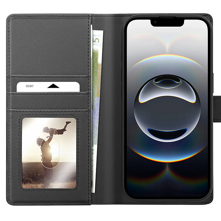 Mayaxess Étui Portefeuille pour iPhone 16e Anti-RFID avec Coque Détachable Noir pas cher
