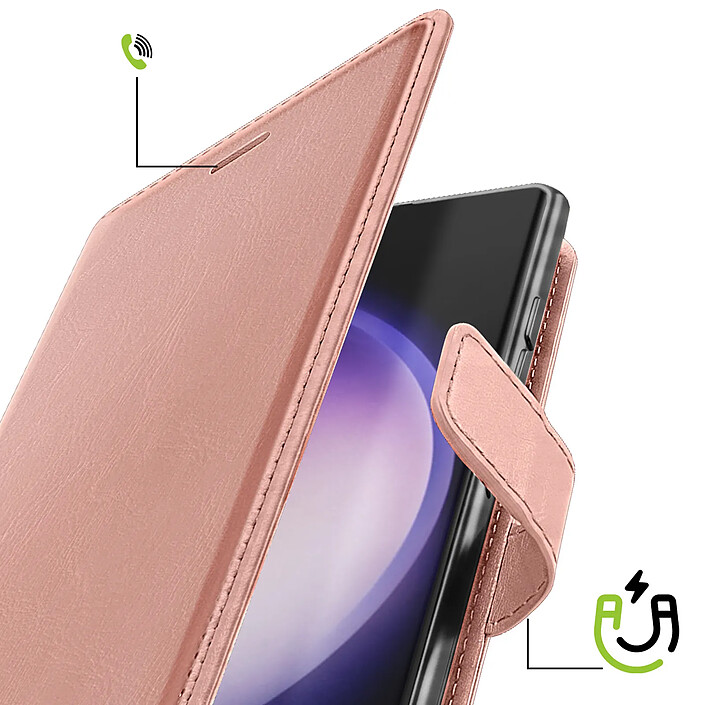 Avis Mayaxess Étui Portefeuille pour Samsung Galaxy S23 Ultra avec Dragonne et Support Vidéo Rose gold