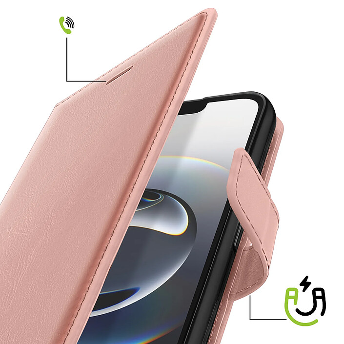 Avis Mayaxess Étui Portefeuille pour iPhone 16e avec Dragonne et Support Vidéo Rose gold