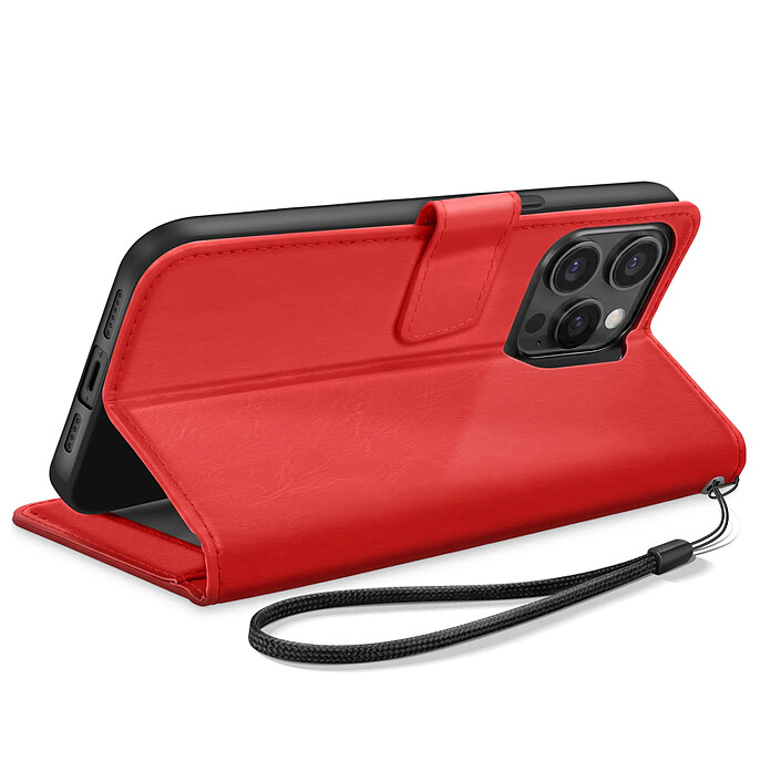 Acheter Mayaxess Étui Portefeuille pour iPhone 15 Pro Max avec Dragonne et Support Vidéo Rose gold