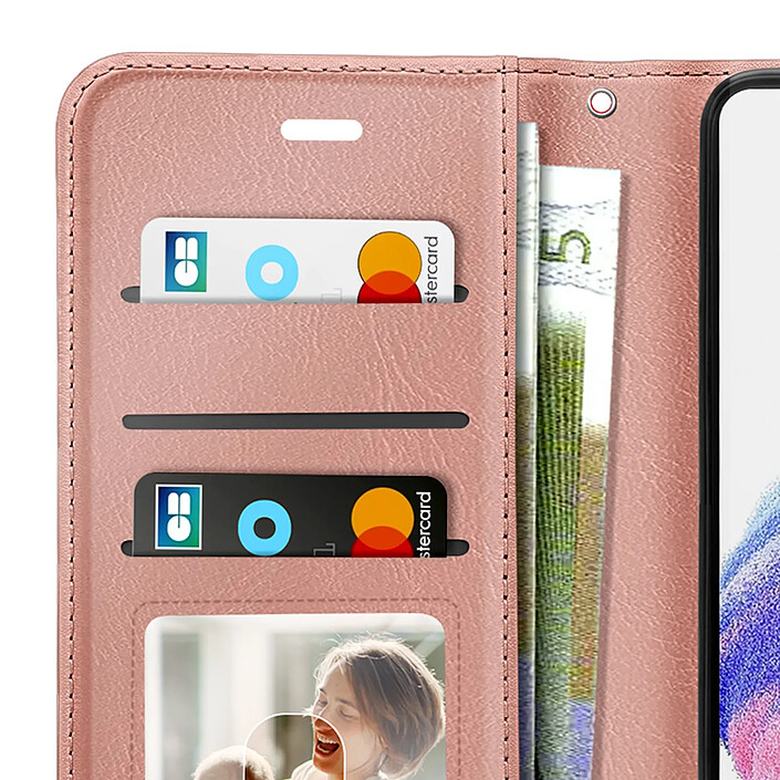 Mayaxess Étui Portefeuille pour Samsung Galaxy A53 5G avec Dragonne et Support Vidéo Rose gold pas cher