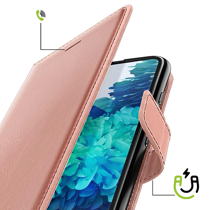 Avis Mayaxess Étui Portefeuille pour Samsung Galaxy S20 FE avec Dragonne et Support Vidéo Rose gold