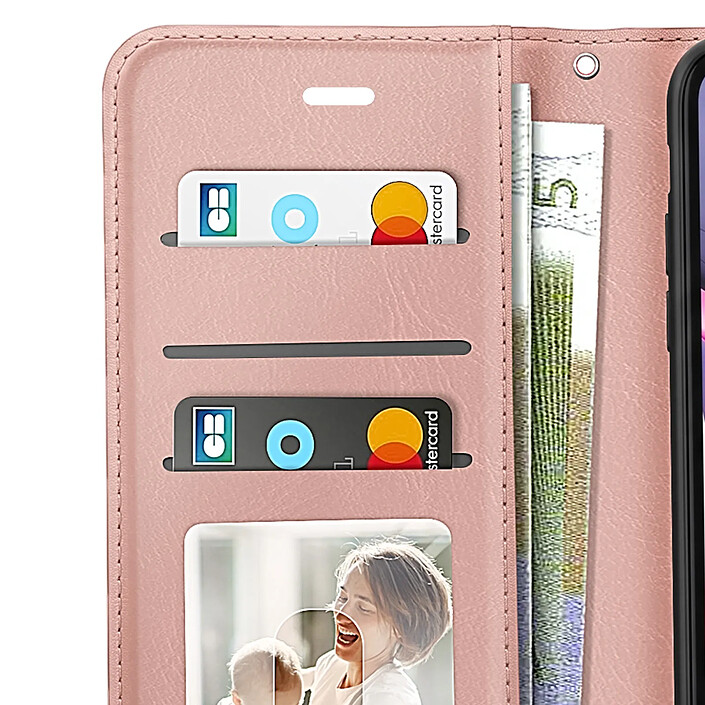 Mayaxess Etui Portefeuille pour iPhone 11 avec Dragonne et Support Vidéo Rose gold pas cher