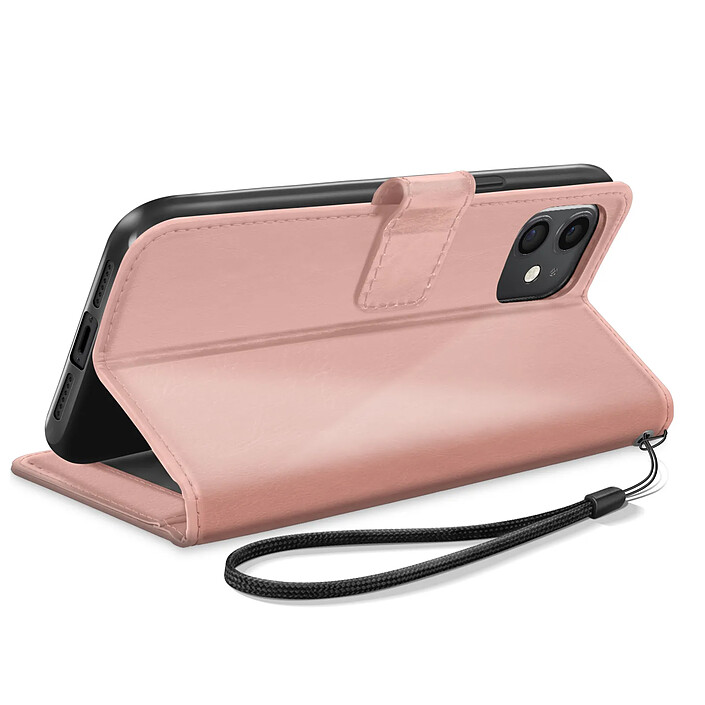 Acheter Mayaxess Etui Portefeuille pour iPhone 11 avec Dragonne et Support Vidéo Rose gold