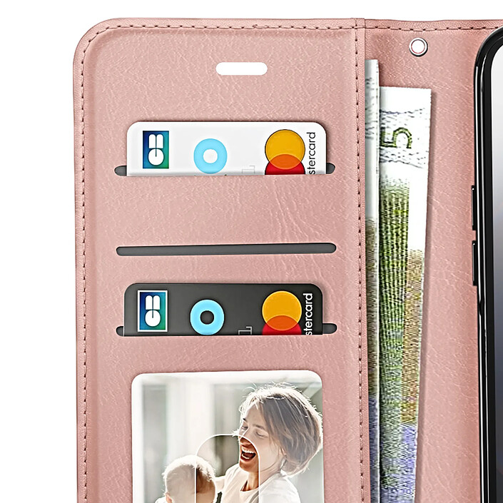 Mayaxess Étui Portefeuille pour iPhone 16e avec Dragonne et Support Vidéo Rose gold pas cher