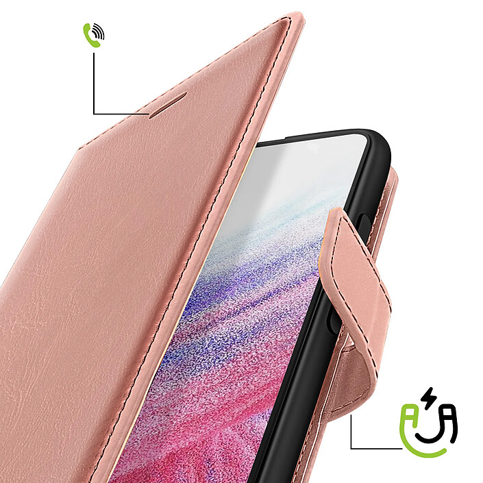 Avis Mayaxess Étui Portefeuille pour Samsung Galaxy A53 5G avec Dragonne et Support Vidéo Rose gold