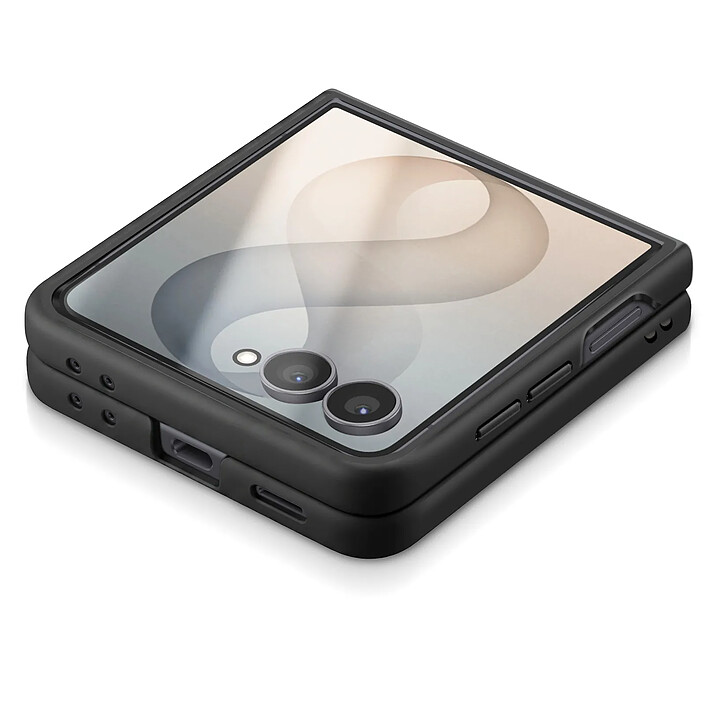 Avizar Coque pour Galaxy Z Flip 8 Pliable Effet Cuir Grainé avec Caméra Surélevé pas cher