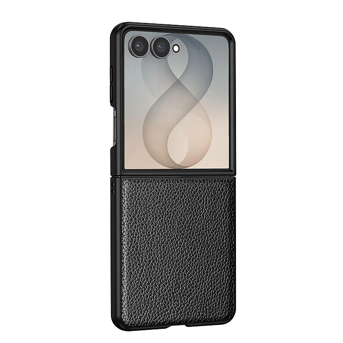 Avizar Coque pour Galaxy Z Flip 8 Pliable Effet Cuir Grainé avec Caméra Surélevé