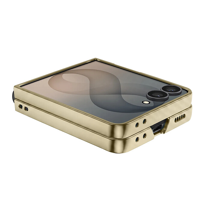 Acheter Avizar Coque pour Galaxy Z Flip 8 Articulée avec Ancrage et Contour Chromé