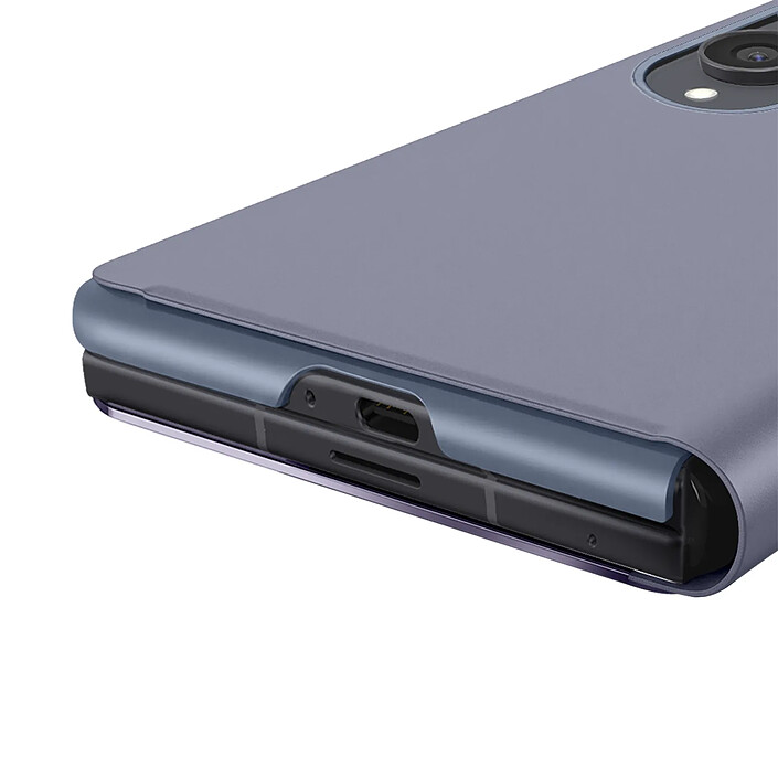 Avizar Étui Clapet Miroir pour Galaxy Z Fold8 Effet Cuir avec Support Mains-Libres pas cher