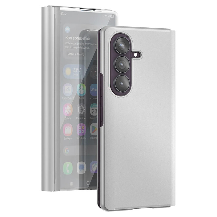 Avizar Étui Clapet Miroir pour Galaxy Z Fold8 Ultra Effet Cuir avec Support Mains-Libres