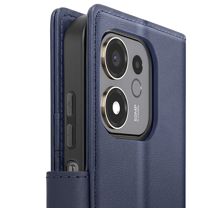 Acheter Mayaxess Étui Portefeuille 2 en 1 pour Honor 600 Smart Anti-RFID avec Coque Détachable Bleu