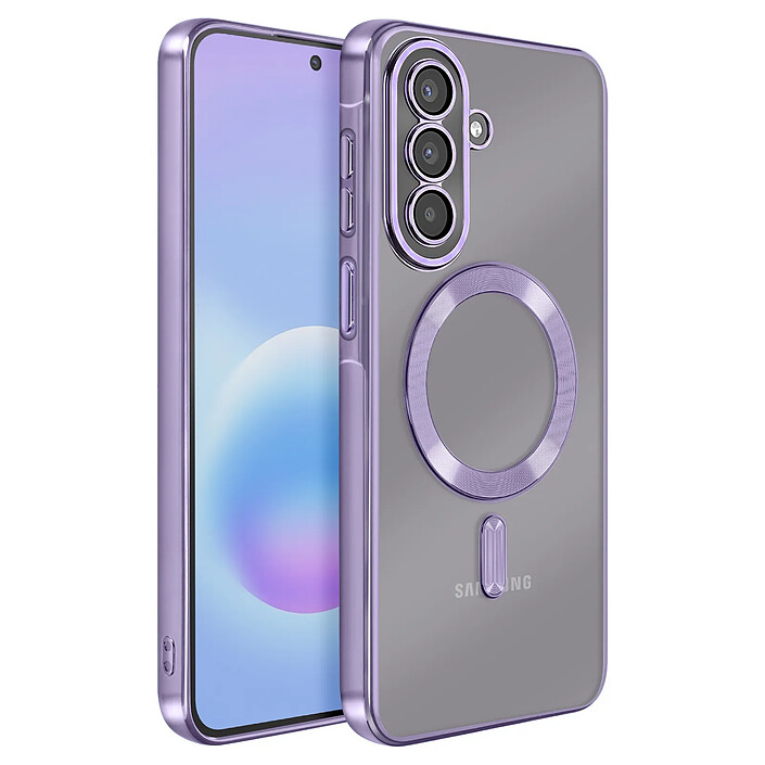 Avizar Coque pour Galaxy A57 MagSafe Souple Antichocs avec Contour Chromé
