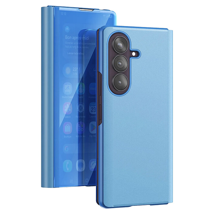 Avizar Étui Clapet Miroir pour Galaxy Z Fold8 Ultra Effet Cuir avec Support Mains-Libres