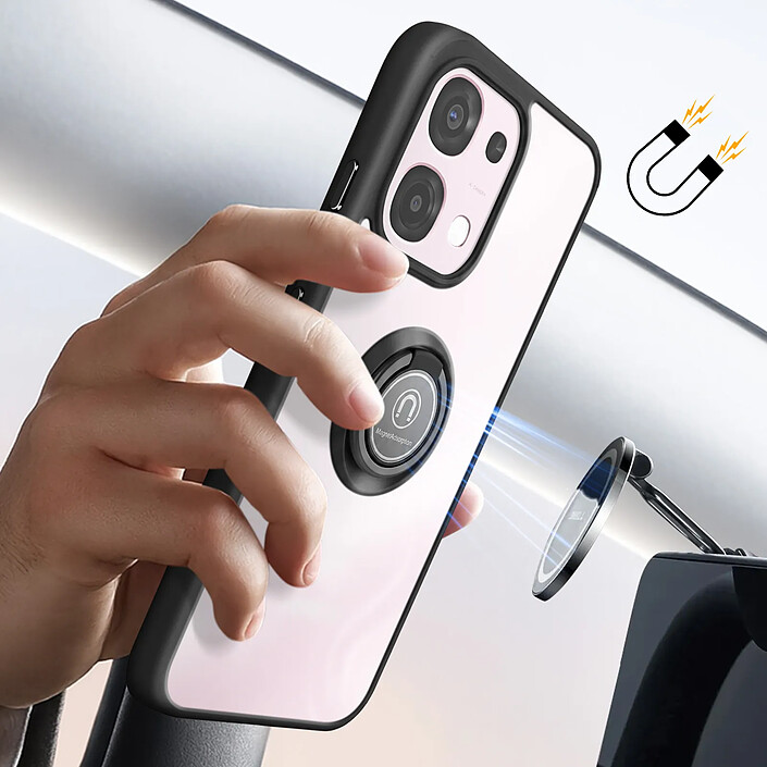 Avizar Coque pour Oppo A6 Pro avec Anneau Magnétique Finition Givrée pas cher