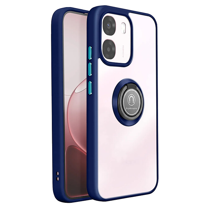 Avizar Coque pour Oppo A6 / A6x avec Anneau Magnétique Finition Givrée