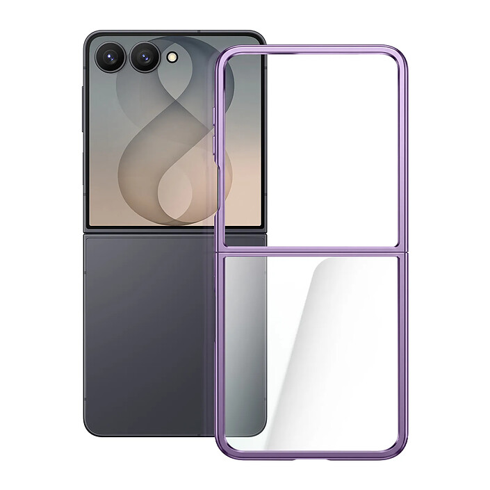 Avizar Coque pour Galaxy Z Flip 8 Articulée avec Ancrage et Contour Chromé pas cher