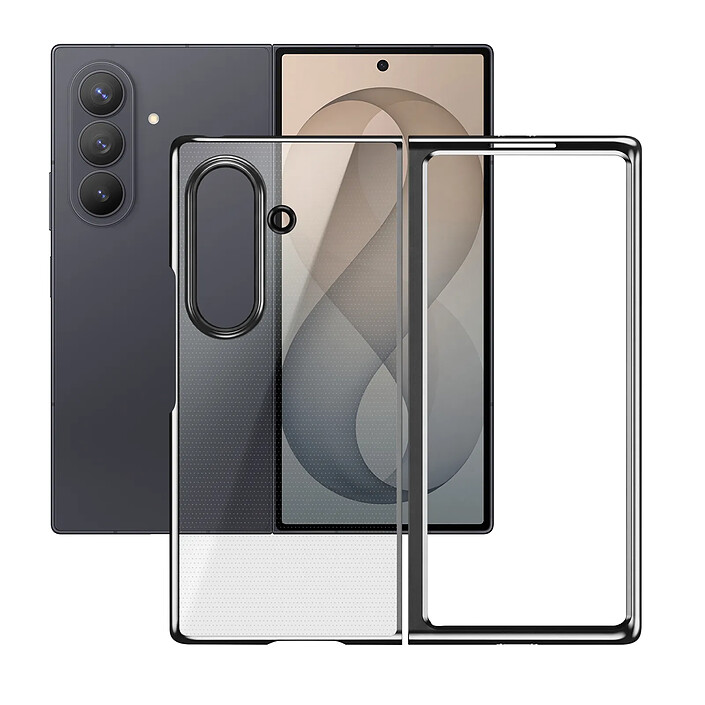 Avizar Coque pour Galaxy Z Fold 8 Ultra Articulée avec Ancrage et Contour Chromé pas cher