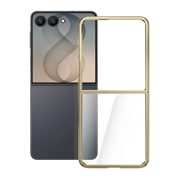 Avizar Coque pour Galaxy Z Flip 8 Articulée avec Ancrage et Contour Chromé pas cher