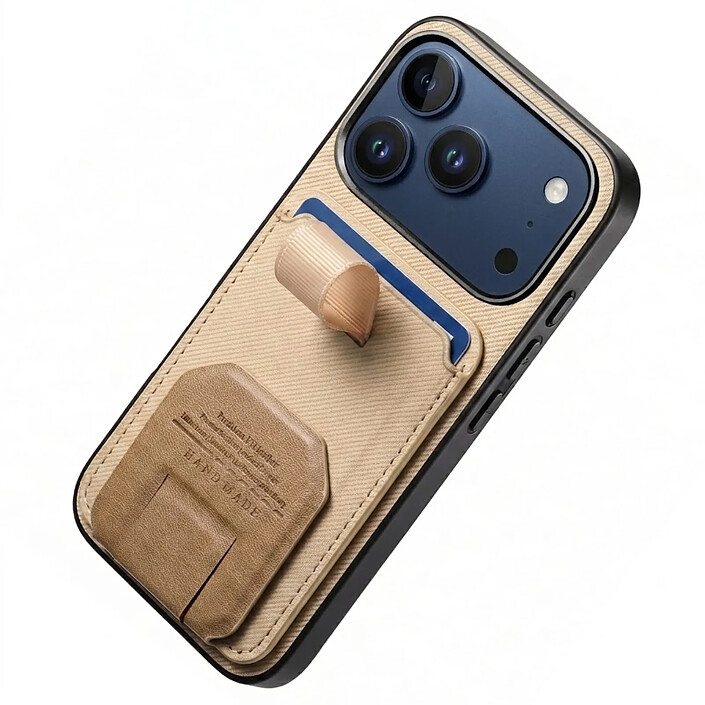 Avis Avizar Coque pour iPhone 17 Pro Effet Tissu avec Support et Porte-Cartes