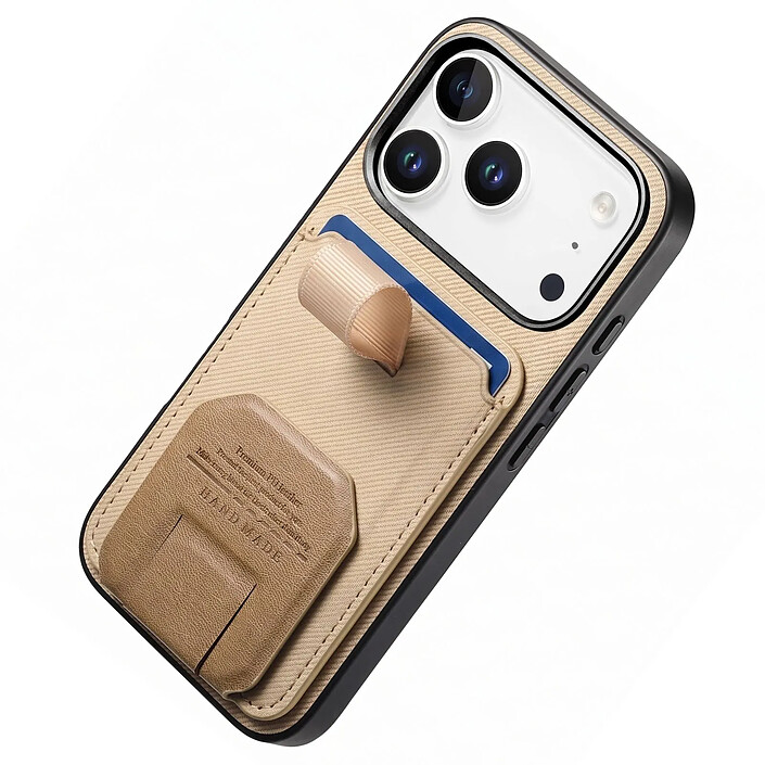 Avis Avizar Coque pour iPhone 17 Pro Max Effet Tissu avec Support et Porte-Cartes