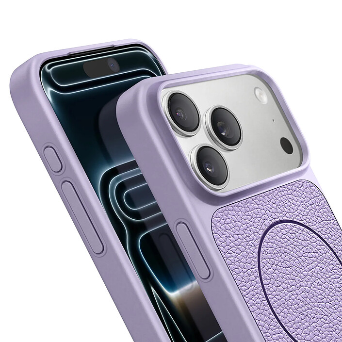 Avis Avizar Coque MagSafe pour iPhone 17 Pro Bi-Matière Antichoc Texture Cuir