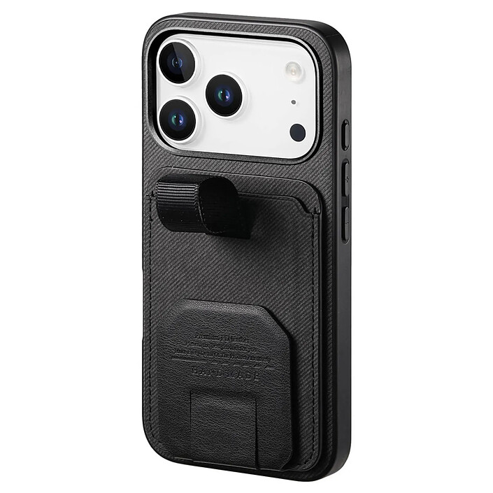 Avizar Coque pour iPhone 17 Pro Max Effet Tissu avec Support et Porte-Cartes
