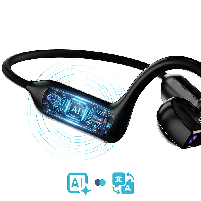 Acheter Avizar Écouteurs Sans Fil Bluetooth Tour du Cou avec Caméra 8MP et IA Noir