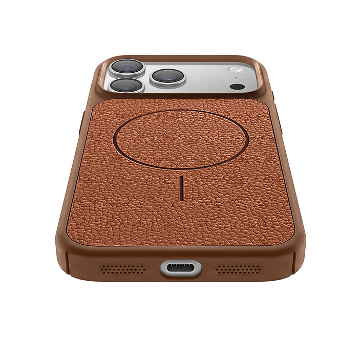 Acheter Avizar Coque MagSafe pour iPhone 17 Pro Max Bi-Matière Antichoc Texture Cuir