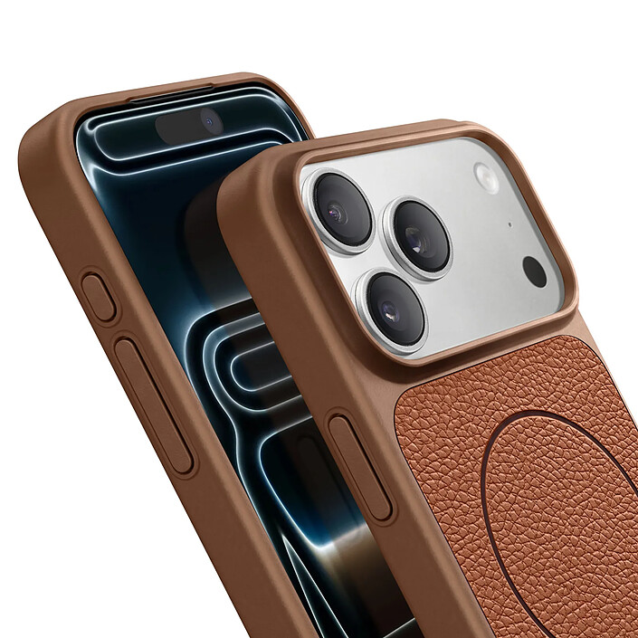 Avis Avizar Coque MagSafe pour iPhone 17 Pro Max Bi-Matière Antichoc Texture Cuir