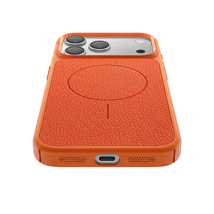 Acheter Avizar Coque MagSafe pour iPhone 17 Pro Bi-Matière Antichoc Texture Cuir