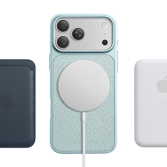 Avizar Coque MagSafe pour iPhone 17 Pro Max Bi-Matière Antichoc Texture Cuir pas cher