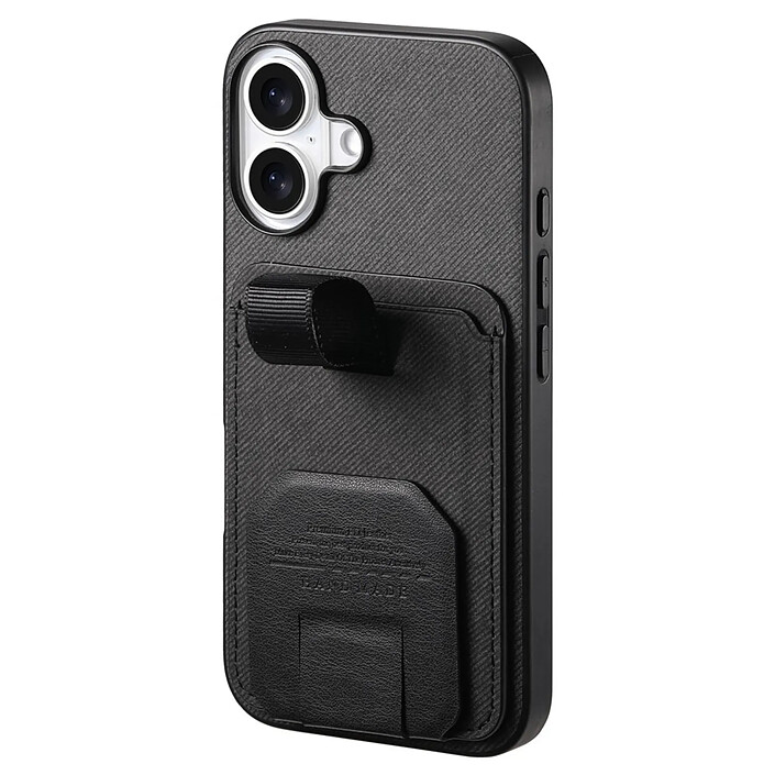 Avizar Coque pour iPhone 17 Effet Tissu avec Support et Porte-Cartes