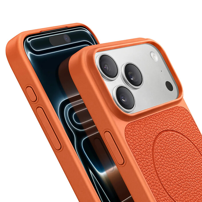 Avis Avizar Coque MagSafe pour iPhone 17 Pro Bi-Matière Antichoc Texture Cuir