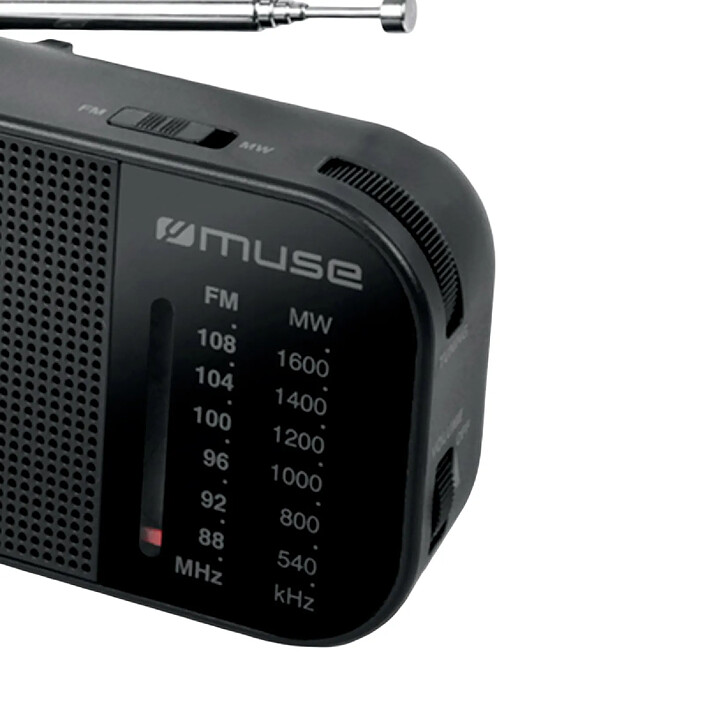 Acheter Muse Radio Portable de Poche FM / MW Tuner Analogique avec Prise Casque Noir