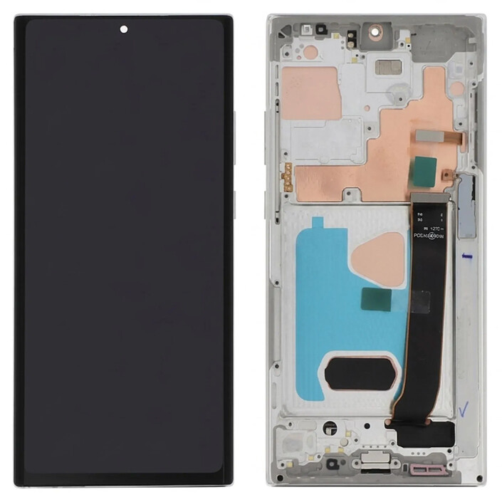 Clappio Écran Complet pour Galaxy Note 20 Ultra Dalle OLED avec Châssis