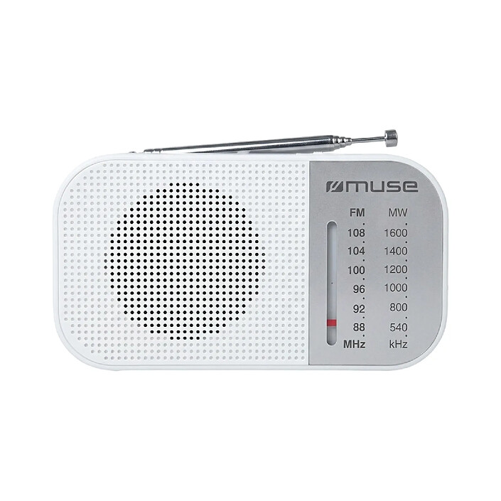 Avis Muse Radio Portable de Poche Analogique FM / MW Muse M-025RW avec Haut-Parleur Blanc