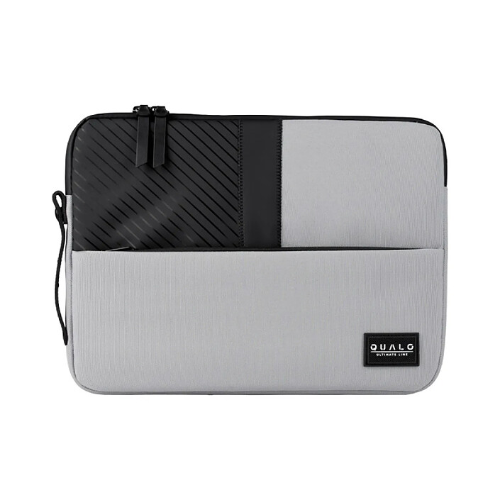 Qualo Sac pour Ordinateur Portable 13.3 Pouces Protection Solide Gris