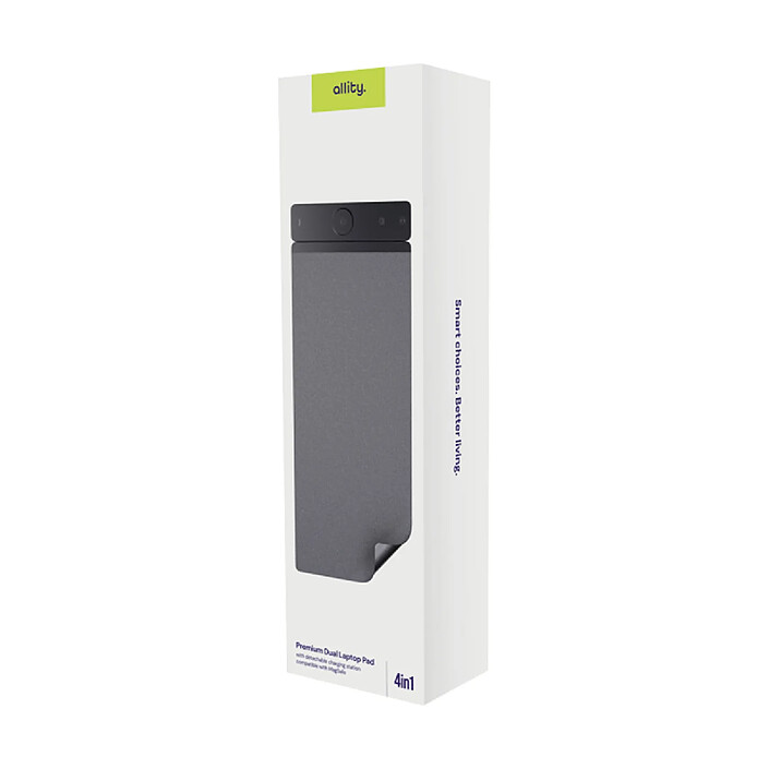 Partel Tapis de Bureau et Souris Réversible avec Station de Charge Induction 3 en 1 Gris pas cher